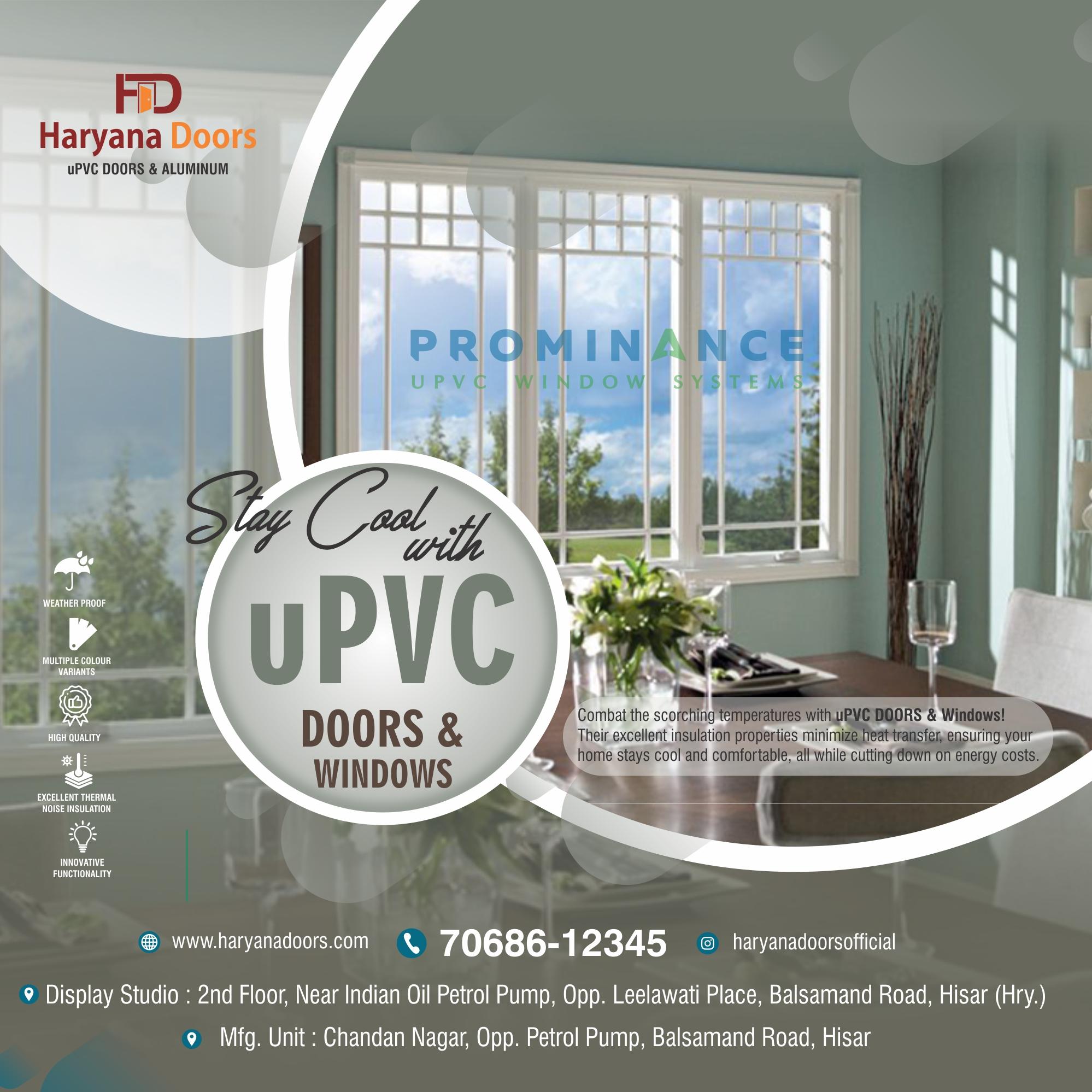 What are the benefits of uPVC doors and windows for my home in Hisar or Mohali?