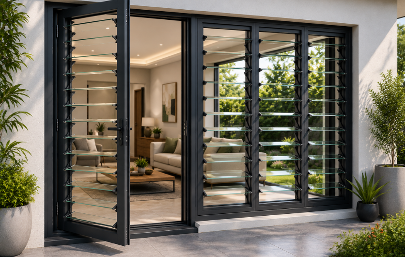Louver uPVC Window Door